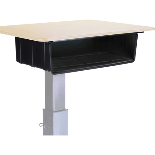 Lorell Sit-to-Stand School Desk Large Book Box, Large x 20" x 15" Depth x 5" Height, Black