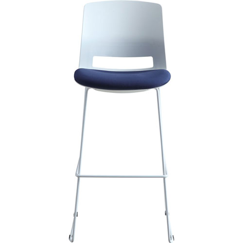 Lorell Stool, Stackable, 20"x21"x45", 2/CT, White/Gray