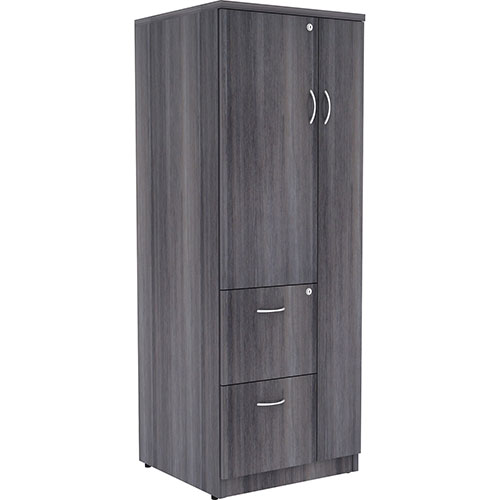 Lorell Storage Cabinet, Tall Compartment, 23-5/8" x 23-5/8" x 65-5/8", Charcoal