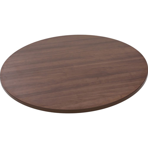 Lorell Tabletop, Round for Height-adjust Base, 35-1/2"Dia x 1"H, Walnut