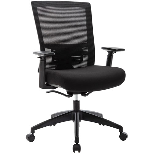 Lorell Task Chair, Mesh Back, 27-1/2"X27-1/2"X43-3/8" , Black