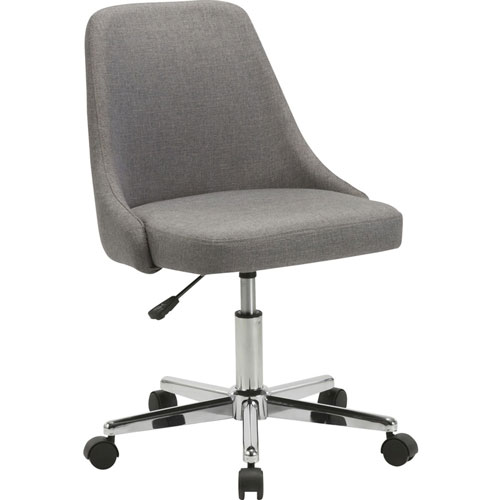 Lorell Task Chair, 22.5" x 24.4" x 31.5", Material: Fabric, Chrome Base, Finish: Gray