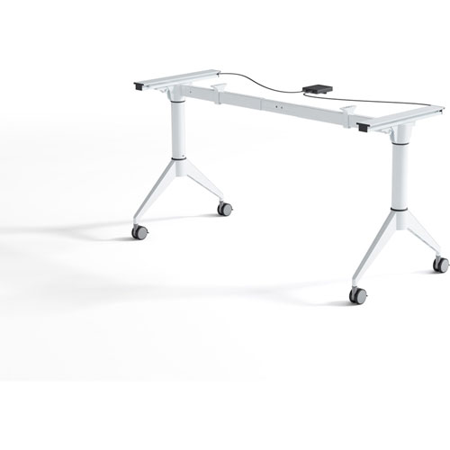 Lorell Training Table Base - White Folding Base - 2 Legs - 29.50", - Assembly Required