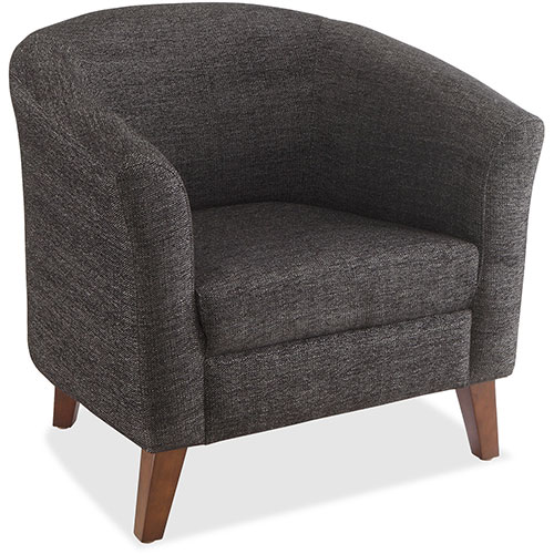 Lorell Upholstered Club Chair, 31-1/2" x 28-3/4" x 30-3/4", Black