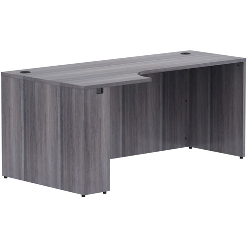 Lorell Weathered Charcoal Laminate Desking, 72" x 36" x 24"29.5" Credenza, 1" Top, Material: Polyvinyl Chloride (PVC) Edge, Finish: Weathered Charcoal Laminate