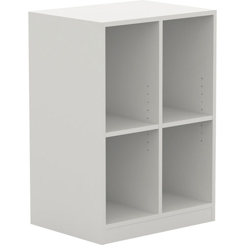 Lorell White Double Cubby/Locker Storage Base, 23.6" x 17.8" Depth x 34.4" Height, White
