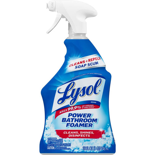 Lysol Bathroom Cleaner Spray, Spray, 32 fl oz (1 quart), Fresh Scent, Clear
