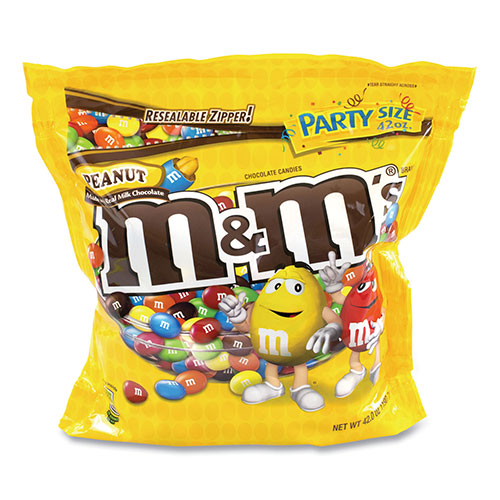 M & M's SUP Party Bag Peanut, 42 oz Bag, 2 Bags/Pack