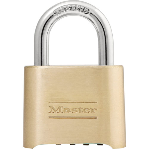 Master Lock Company Resettable Combination Padlock, 2" Wide, Brass