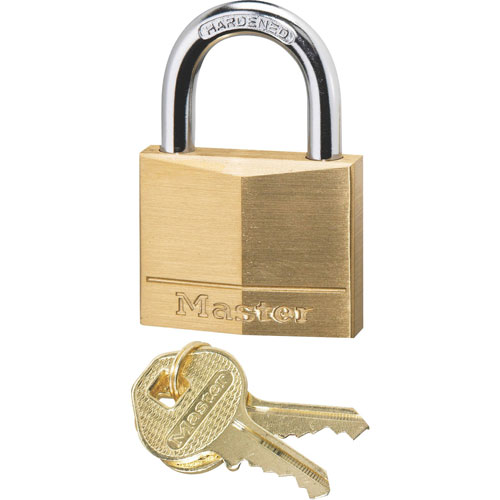Master Lock Company Solid Brass Padlock, Corrosion Protection, Brass