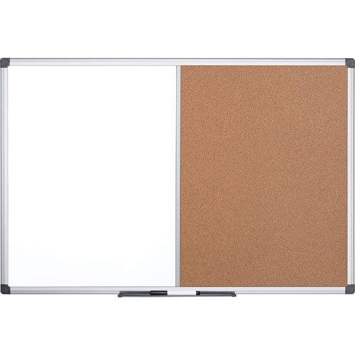 MasterVision™ Combination Board, Dry-Erase/Cork, 36"Wx48"Lx1/2"H