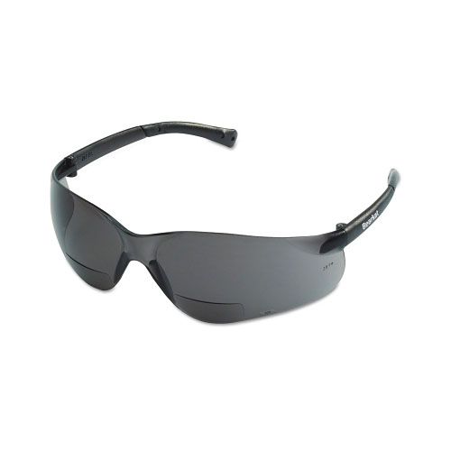 MCR Safety BearKat® BK1 Series Bifocal Readers Safety Glasses, Gray Lens, 2.0 Dipter, Gray Frame