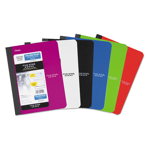 Mead Composition Book, Medium/College Rule, Assorted Cover Colors, 9.75 x 7.5, 100 Sheets