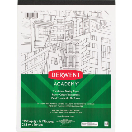 Mead Tracing Paper, 10 lb., Acid-Free, 40-Sheet, 9" x 12", White