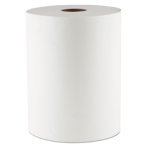 Morcon Paper 10 Inch TAD Roll Towels, 1-Ply, 10" x 550 ft, White, 6 Rolls/Carton