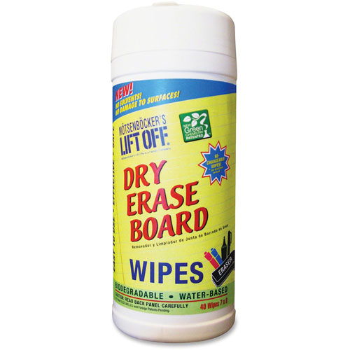 Motsenbocker's Lift-Off® Dry Erase Board Cleaner Wipes, 7"x12", White