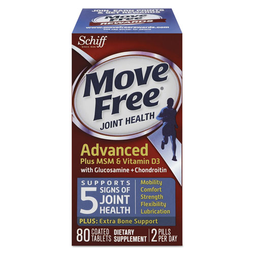 Move Free® Move Free Advanced Plus MSM & Vitamin D3 Joint Health Tablet, 80 Count
