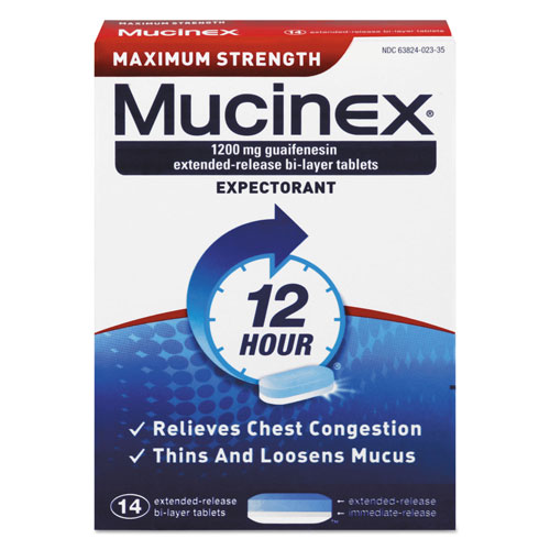 Mucinex Maximum Strength Expectorant, 14 Tablets/Box