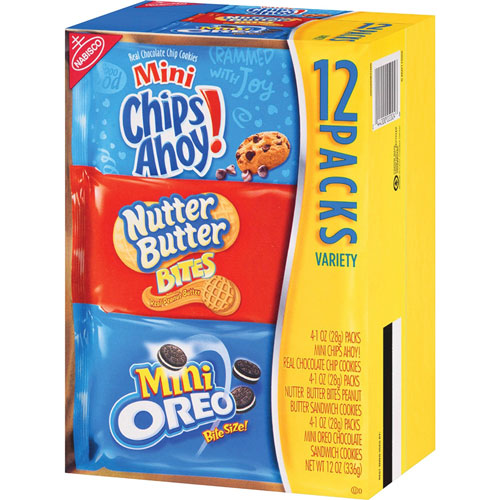 Nabisco Mini Cookie Variety Pk, Oreo/Nutter Butter/Chips Ahoy
