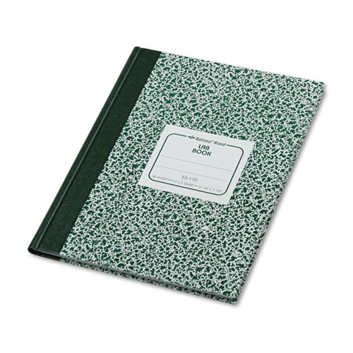 National Brand Lab Notebook, Quadrille Rule (5 sq/in), Green Marble Cover, (96) 10.13 x 7.88 Sheets