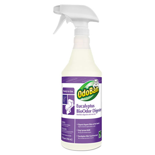 OdoBan® BioOdor Digester, Eucalyptus Scent, 32 oz Bottle, 12/Carton