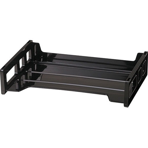 Officemate Side Loading Stackable Desk Tray, 13 3/16"x9"x2 3/4", BK