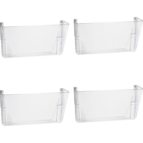 Officemate Wall Files, Letter, 13" x 4-1/8" x 7", 4/CT, Clear