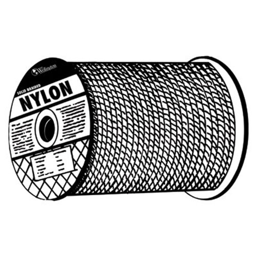 Orion Ropeworks Solid Braid Ropes, 1,238 lb Cap., 1,000 ft, Nylon (Polyamide), White