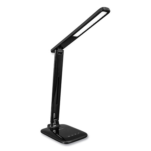 OttLite Wellness Series Slimline LED Desk Lamp, 5" to 20.25" High, Black