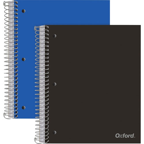 Oxford Notebook, 3-Subject, 150-Sheet, 9"Wx11"Lx1/2"H, 2/Pk, Ast