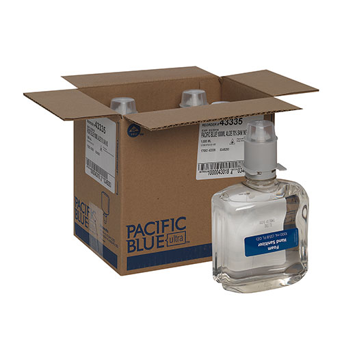 Pacific Blue Ultra E3-Rated Foam Hand Sanitizer Dispenser Refill, Dye and Fragrance Free, 1,000 mL/Bottle, 4 Bottles/Case