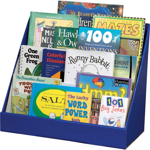 Pacon Book Shelf, Classroom Keeper, 3 Tiered, 17" x 20" x 10", Blue
