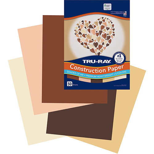 Pacon Construction Paper, 9"Width x 12"Length, 76 lb Basis Weight, 50/Pack, Assorted Colors
