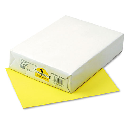 Pacon Kaleidoscope Multipurpose Colored Paper, 24lb, 8.5 x 11, Lemon Yellow, 500/Ream
