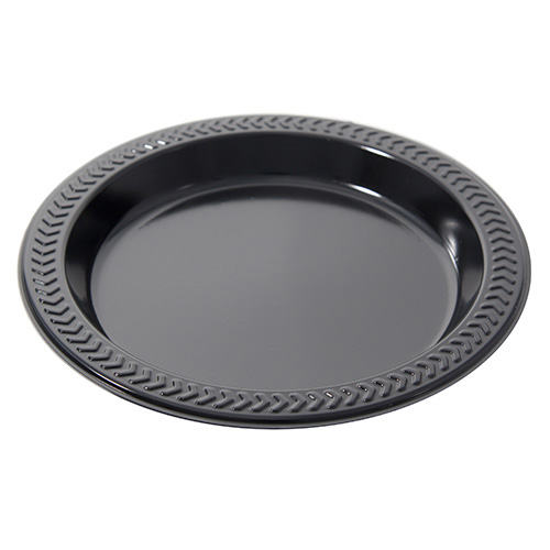 Pactiv 6" Plastic Plate, Black