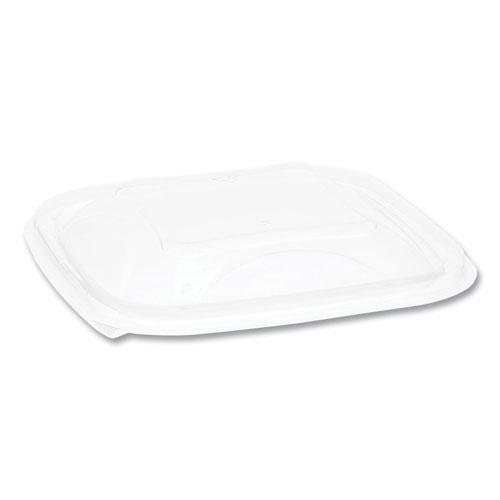 Pactiv EarthChoice PET Container Lids, For 8/12/16 oz Container Bases, 5.5 x 5.5 x 0.38, Clear, 504/Carton