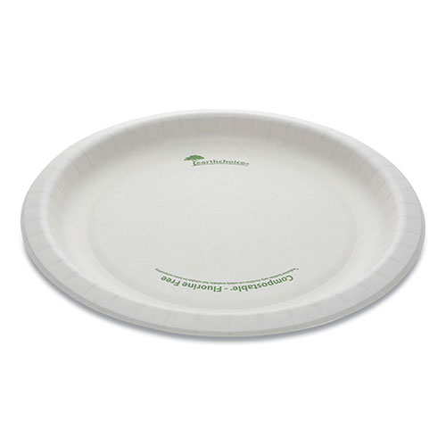 Pactiv EarthChoice Pressware Compostable Dinnerware, Plate, 10" Diameter, White, 300/Carton