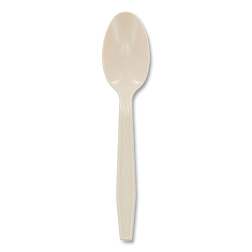 Pactiv EarthChoice PSM Cutlery, Heavyweight, Spoon, 5.88", Tan, 1,000/Carton
