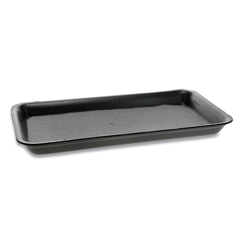 Pactiv Supermarket Trays, #25P, 1-Compartment, 14.75 x 8 x 1.36, Black, 200/Carton