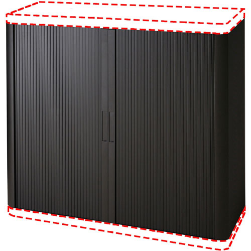 Paperflow USA Storage Cabinet, Box 2 of 2, 43-1/3"x16-1/3"x80", Black
