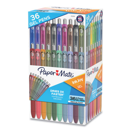 Sanford Papermate® InkJoy Gel Pen, Retractable, Medium 0.7 mm, Assorted  Ink and Barrel Colors, 36/Pack, PAP2132016
