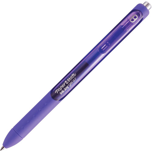 Papermate® Retractable Gel Pens, .7mm, 12/BX, Purple Barrel/Ink
