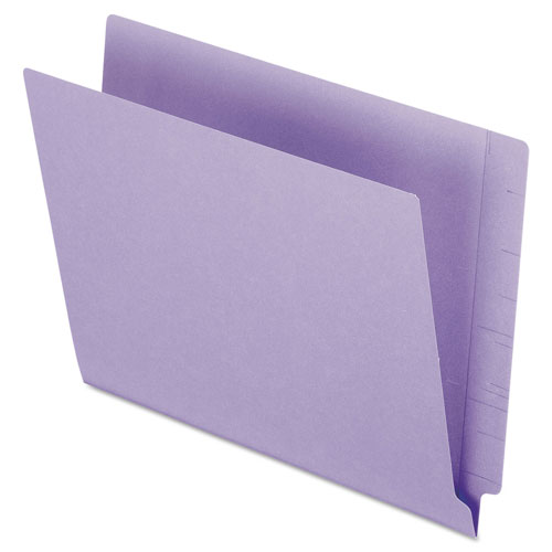 Pendaflex Colored End Tab Folders with Reinforced 2-Ply Straight Cut Tabs, Letter Size, Purple, 100/Box