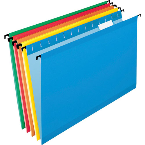 Pendaflex SureHook Hanging Folders, Legal Size, 1/5-Cut Tab, Assorted, 20/Box