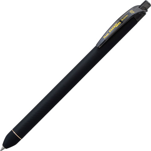 Pentel Pen, Gel, 0.7mm, 3/5"Wx2/5"Lx5-4/5"H, 12/DZ, Black