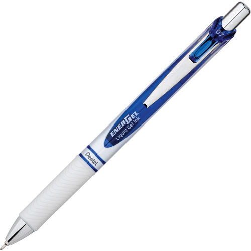 Pentel Retractable Gel Pen, .7mm, Pearl BE Barrel/Blue Ink