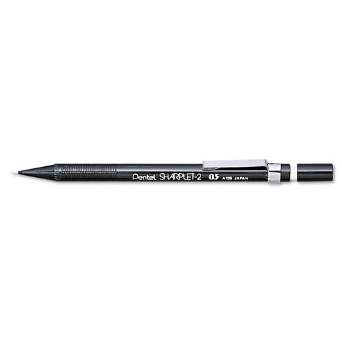 Pentel Sharplet-2 Mechanical Pencil, 0.5 mm, HB (#2.5), Black Lead, Black Barrel