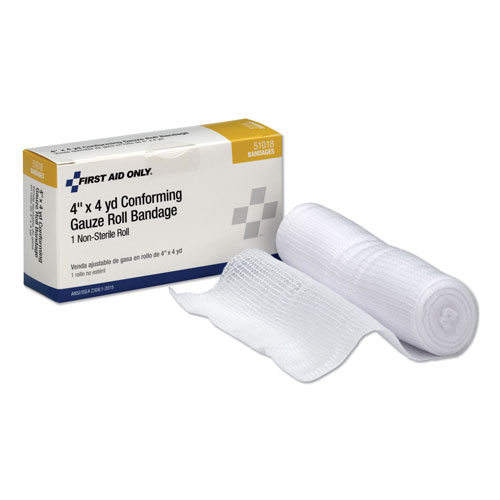 Physicians Care First Aid Conforming Gauze Bandage, 4" wide