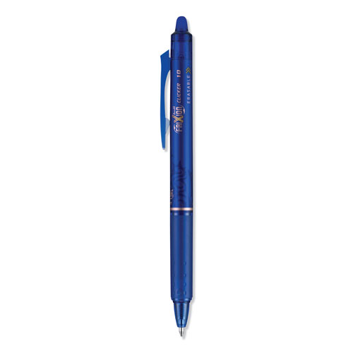 Pilot FriXion Clicker Erasable Retractable Gel Pen, 1 mm, Blue Ink/Barrel, Dozen