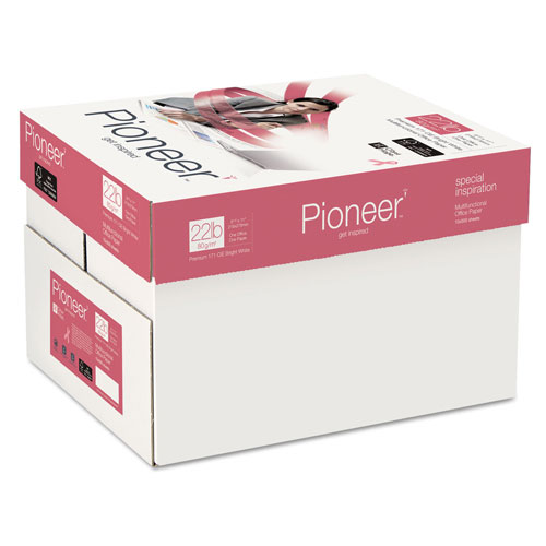 Pioneer Multipurpose Paper, 99 Bright, 22lb, 8.5 x 11, Bright White, 500 Sheets/Ream, 10 Reams/Carton
